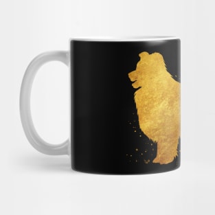 Border collie golden art Mug